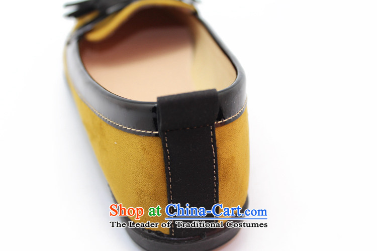 The Chinese old step-mesh upper spring Ramadan Old Beijing New Anti-skid shoe wear casual soft bottoms womens single shoe  womens single H08 shoes yellow 37 pictures, prices, brand platters! The elections are supplied in the national character of distribution, so action, buy now enjoy more preferential! As soon as possible.