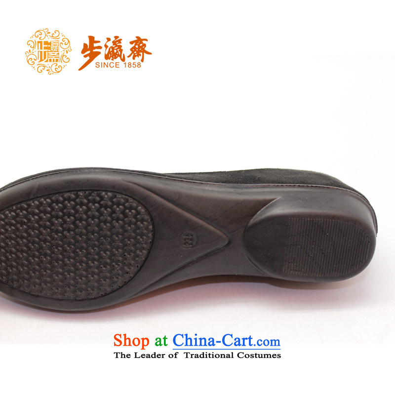 The Chinese old step-young of Old Beijing mesh upper slip Ramadan wear shoes gift home leisure shoes shoe womens single shoe womens single black shoes B2332 step 35-young of Ramadan , , , shopping on the Internet