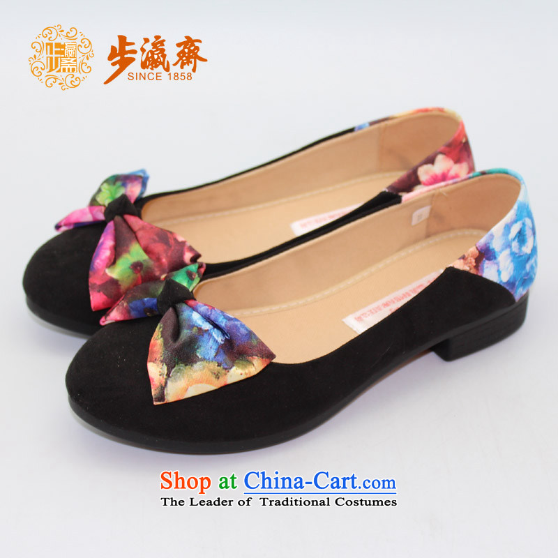 The Chinese old step-young of Old Beijing mesh upper slip Ramadan wear shoes gift home leisure shoes shoe womens single shoe womens single black shoes B2337 step 35-young of Ramadan , , , shopping on the Internet