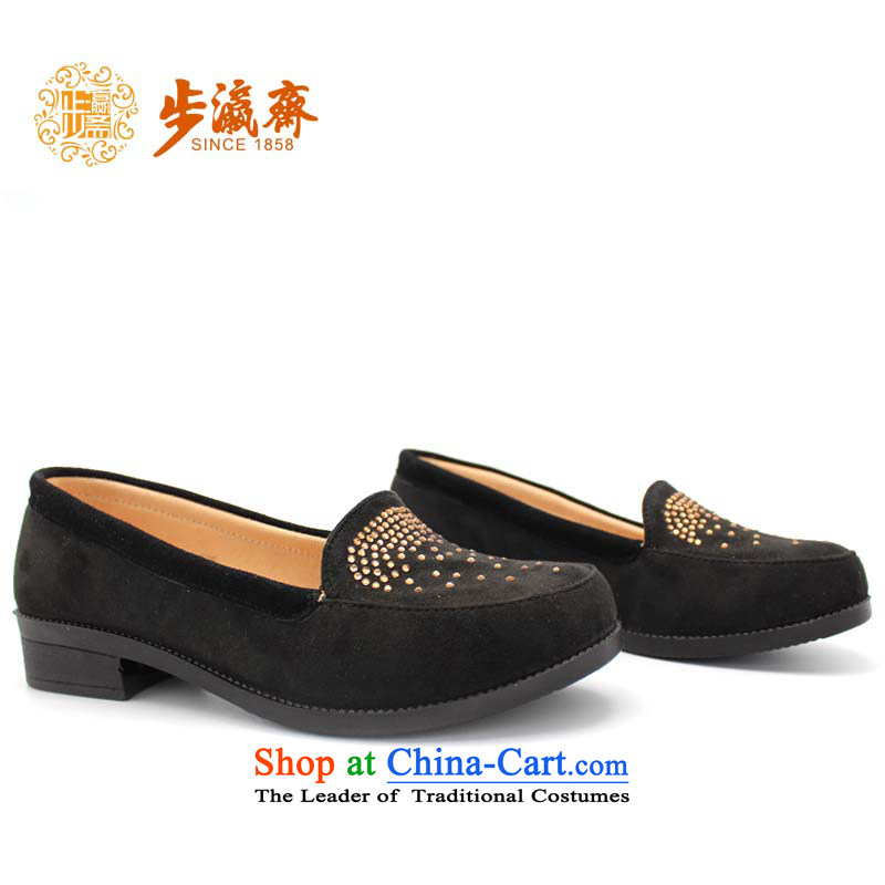 The Chinese old step-young of Old Beijing mesh upper slip Ramadan wear shoes gift home leisure shoes shoe womens single shoe womens single black shoes B2343 step 37, Ying Ramadan , , , shopping on the Internet
