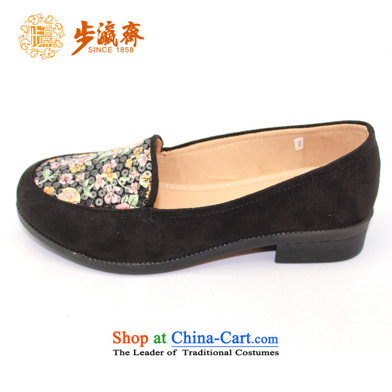 The Chinese old step-young of Old Beijing mesh upper slip Ramadan wear shoes gift home leisure shoes shoe womens single shoe womens single black shoes B2347 step 36, Ying Ramadan , , , shopping on the Internet