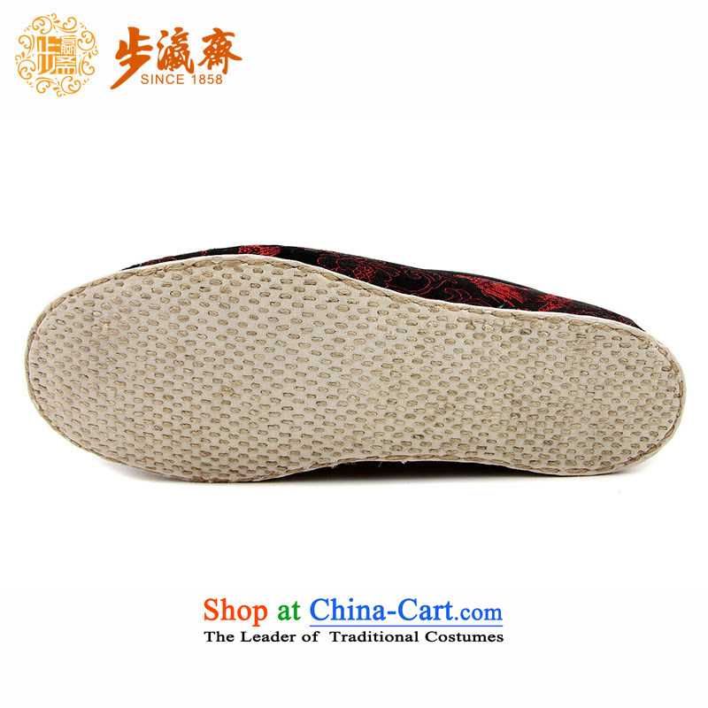 The Chinese old step-young of Ramadan Old Beijing mesh upper hand bottom-Soo Yong thousands of Mother Nature lady's shoe-bottom satin red dragon lady's shoe black 35-step Ramadan , , , shopping on the Internet