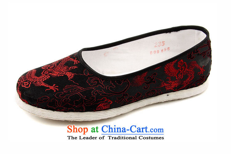 The Chinese old step-young of Ramadan Old Beijing mesh upper hand bottom-Soo Yong thousands of Mother Nature lady's shoe-bottom satin red dragon lady's shoe black 35 pictures, prices, brand platters! The elections are supplied in the national character of distribution, so action, buy now enjoy more preferential! As soon as possible.