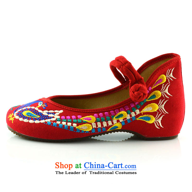 The first door of Old Beijing mesh upper couture embroidered shoes of ethnic embroidery single shoe marriage shoes, casual classic small slope 412-56 with red 34 Purple Door (zimenyuan) , , , shopping on the Internet