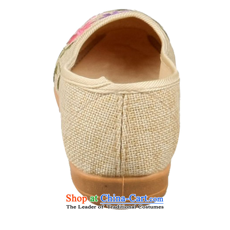 【 season as half-price of Old Beijing mesh upper women leisure shoes linen-embroidered shoes beef tendon bottom spring and autumn women shoes with soft, female m Yellow 37, Beijing mesh upper with well remember , , , shopping on the Internet