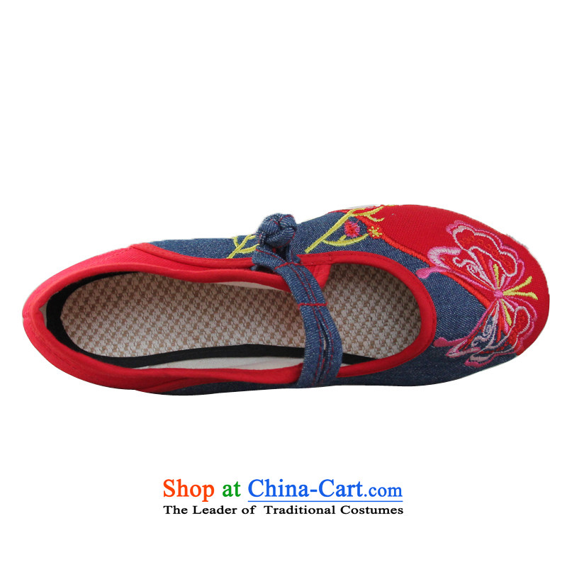 Performing Arts of thousands of bottom embroidered shoes of Old Beijing mesh upper single women shoes HZ-17 red 40, performing arts companies , , , shopping on the Internet