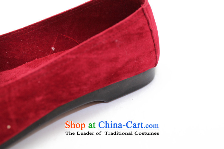 Genuine old step-mesh upper spring Ramadan Old Beijing New Anti-slip soft bottoms stylish gift shoe women shoes women shoes C100-10 C100-10 wine red is only suitable for pin thin through pictures, prices, brand platters! The elections are supplied in the national character of distribution, so action, buy now enjoy more preferential! As soon as possible.