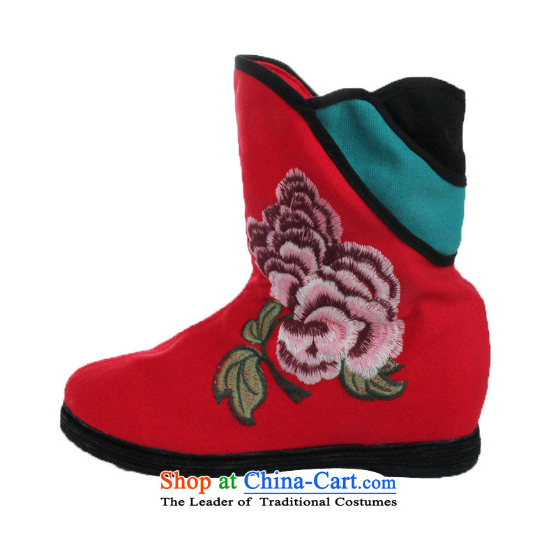 Performing Arts stylish embroidered shoes of Old Beijing women shoes stylish single fabric shoes L-8 red 37, performing arts companies , , , shopping on the Internet
