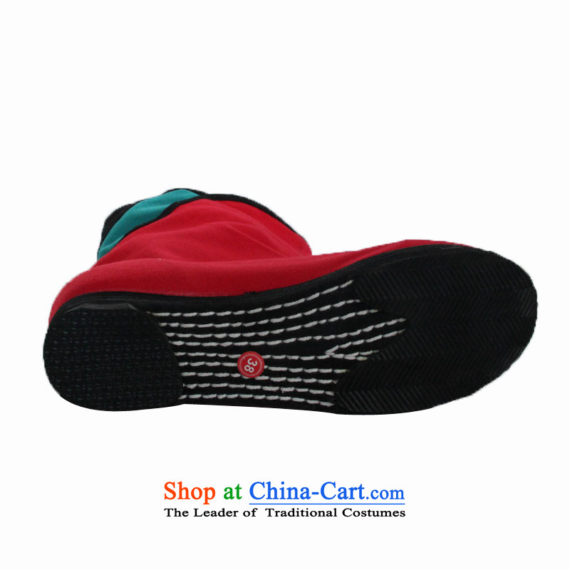 Performing Arts stylish embroidered shoes of Old Beijing women shoes stylish single fabric shoes L-8 red 37, performing arts companies , , , shopping on the Internet