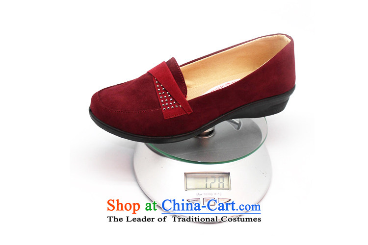 Genuine old step-young of Ramadan Old Beijing mesh upper leisure wear to the mother has a non-slip stay soft bottoms womens single shoe womens single N4 shoe wine red 36 pictures, prices, brand platters! The elections are supplied in the national character of distribution, so action, buy now enjoy more preferential! As soon as possible.