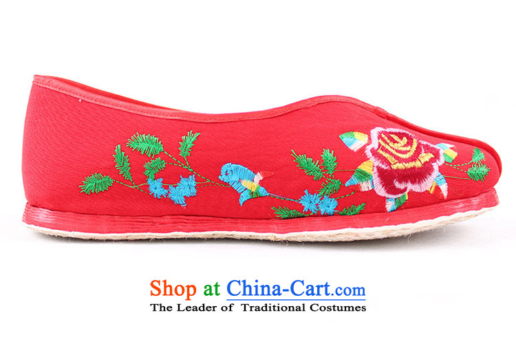 The Chinese old step-young of Ramadan Old Beijing mesh upper hand-thousand-layer, non-slip embroidery mother lady's shoe-embroidered small garden womens single shoe red 35 pictures, prices, brand platters! The elections are supplied in the national character of distribution, so action, buy now enjoy more preferential! As soon as possible.