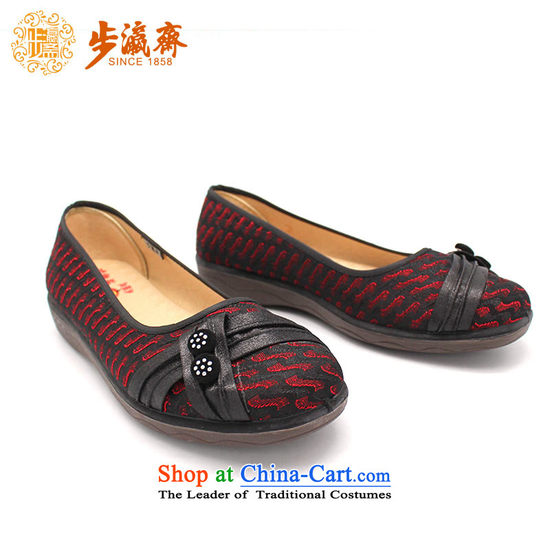 The Chinese old step-young of Ramadan Old Beijing New Anti-slip stylish mesh upper magnetic gift shoe soft bottoms womens single  women shoes F16-1 shoes black 35-step Ramadan , , , shopping on the Internet