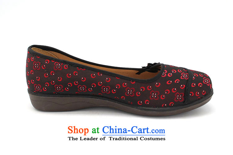 The Chinese old step-mesh upper spring Ramadan Old Beijing New breathable soft bottoms shoe home temperament womens single  women shoes F11-2 shoes wine red 35 pictures, prices, brand platters! The elections are supplied in the national character of distribution, so action, buy now enjoy more preferential! As soon as possible.