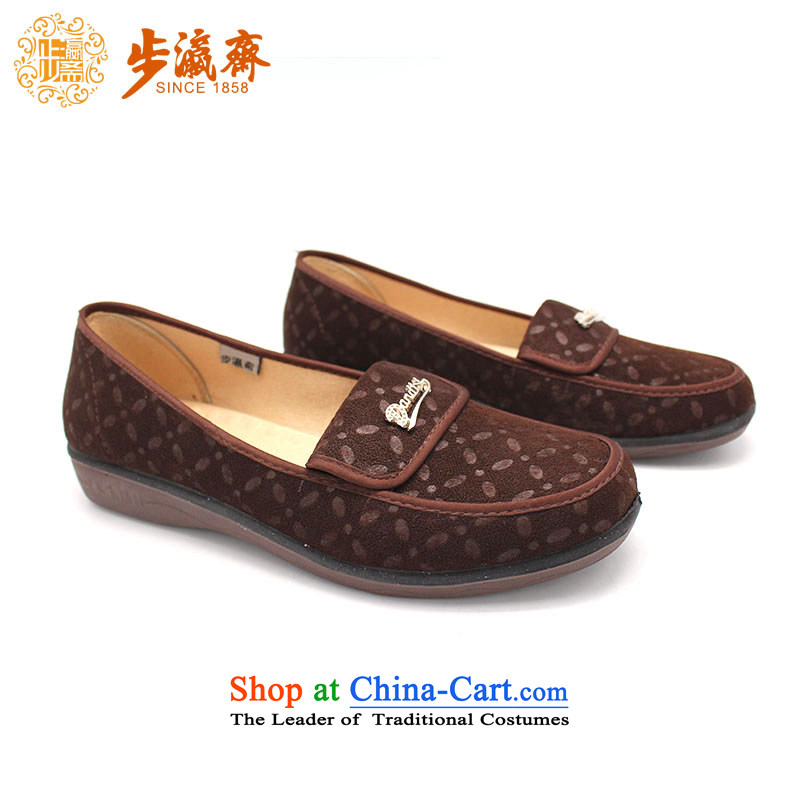 The Chinese old step-young of Ramadan Old Beijing New Anti-slip stylish mesh upper magnetic gift shoe soft bottoms womens single  women shoes F08-6 shoes brown 36, step-by-step-young of Ramadan , , , shopping on the Internet