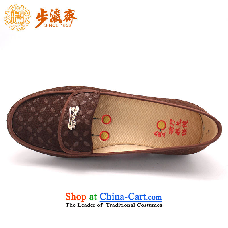 The Chinese old step-young of Ramadan Old Beijing New Anti-slip stylish mesh upper magnetic gift shoe soft bottoms womens single  women shoes F08-6 shoes brown 36, step-by-step-young of Ramadan , , , shopping on the Internet
