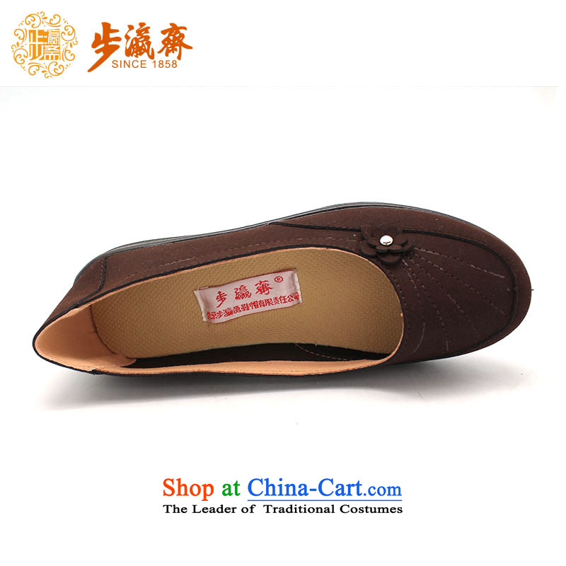 The Chinese old step-mesh upper spring Ramadan Old Beijing New) served by the mother stay temperament womens single shoe 3A5-1 shoes female single -step 39 brown shoes Ramadan , , , shopping on the Internet