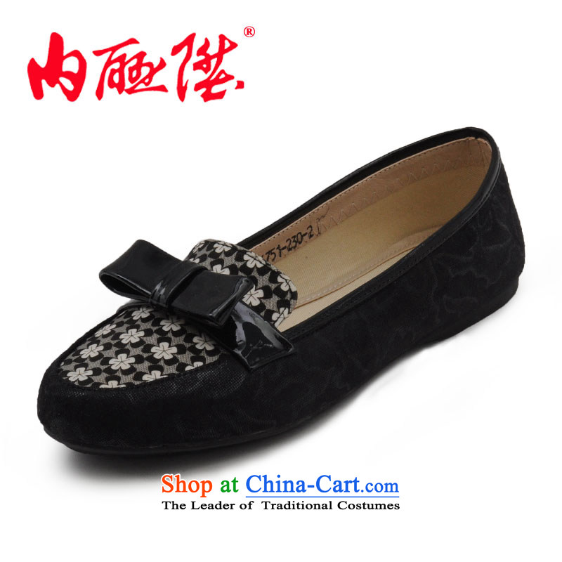 Inline l women shoes mesh upper spring and autumn, stylish and cozy TANGYAN 6751C mesh upper black flower Beijing?40