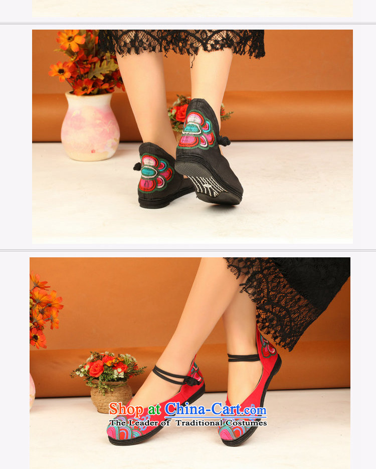Charlene Choi this court of Old Beijing mesh upper embroidered shoes retro ethnic women shoes strap design thousands of bottom ultra-light and comfortable wear anti-slip film flower in the water green 40 pictures, prices, brand platters! The elections are supplied in the national character of distribution, so action, buy now enjoy more preferential! As soon as possible.