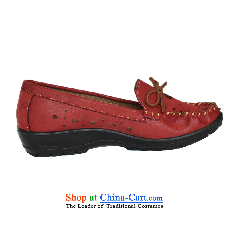 Step-by-step fashion single shoes Fuxiang leisure shoes of Old Beijing mesh upper women shoes 925 red 38, step-by-step Fuk Cheung shopping on the Internet has been pressed.