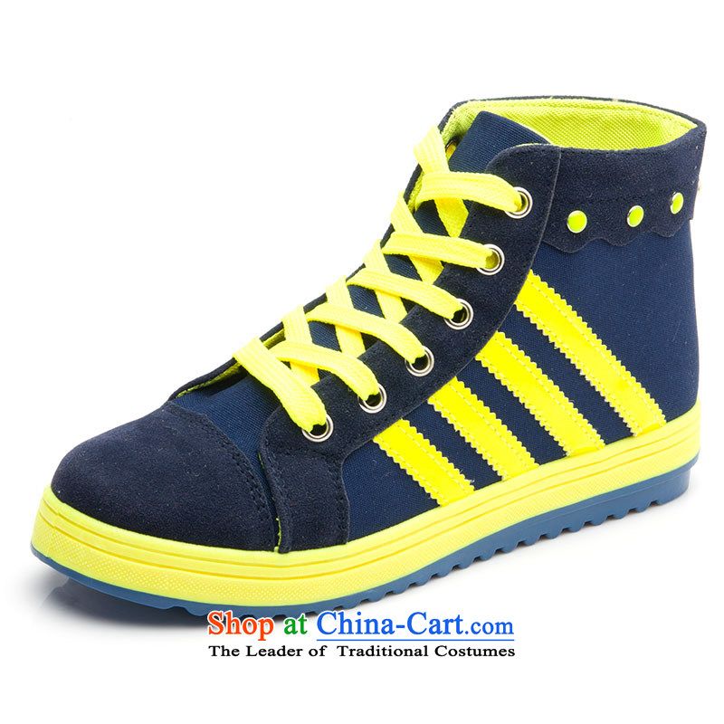 The new 2014-fat, Mrs leisure shoes wild thick cake canvas shoes leisure shoes blue -FAT 38, , , , shopping on the Internet