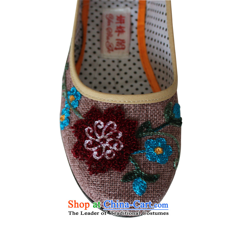 Charlene Choi this court of Old Beijing mesh upper women shoes embroidery sock relaxd fit the pin mother shoe wear shoes pregnant women driving non-slip shoes 1430 rubber red 36, Charlene Choi this court shopping on the Internet has been pressed.