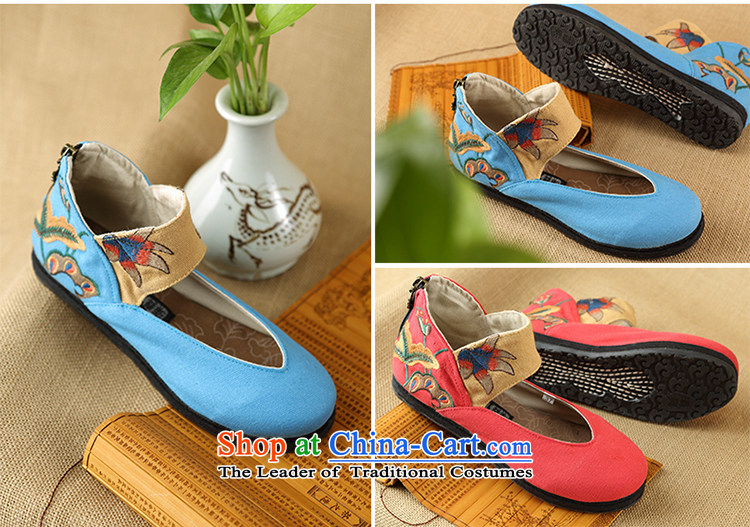 Hon-dance genuine autumn old Beijing mesh upper ethnic thousands of women shoes comfortable level floor with single shoes after zipper pure cotton wear casual shoes mother shoe is spoken red 39 pictures, prices, brand platters! The elections are supplied in the national character of distribution, so action, buy now enjoy more preferential! As soon as possible.