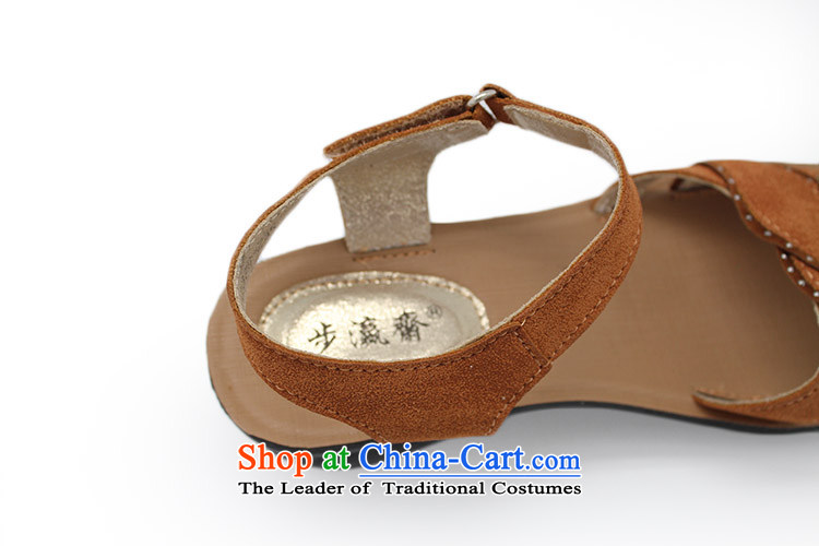 The Chinese old step-mesh upper leakage of Old Beijing Ramadan peace-keeping anti-skid shoe gift LEISURE COMFORT AND BREATHABILITY female sandals B2378 light brown 38 pictures, prices, brand platters! The elections are supplied in the national character of distribution, so action, buy now enjoy more preferential! As soon as possible.