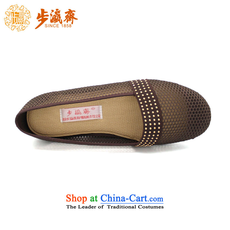 The Chinese old step-young of Ramadan Old Beijing mesh upper new women shoes with soft, non-slip embroidered Vogue girl shoe 55105 single woman shoes, brown -step 40 Ramadan , , , shopping on the Internet