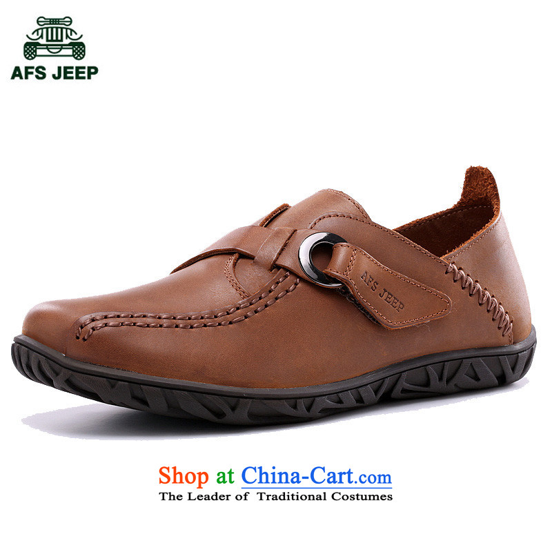 The field to the Roma men round head in a stylish men's shoes 2015 new leisure low shoes Velcro 6,087 43 field jeep (brown AFS JEEP) , , , shopping on the Internet