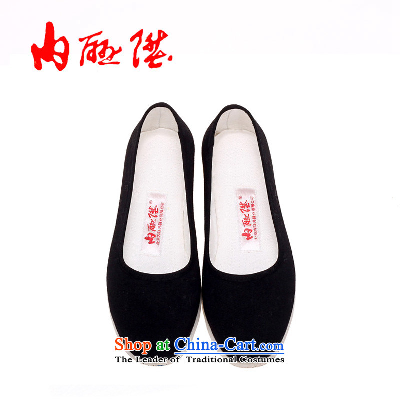 The rise of Old Beijing mesh upper women shoes bottom thousands-gon encrypted manually Lihai single shoe with flat dollar round head 8203 New Year gift black 8203A 34 inline l , , , shopping on the Internet