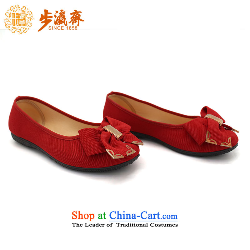 The Chinese old step-mesh upper spring Ramadan Old Beijing New Anti-skid shoe wear casual soft bottoms womens single women shoes C10-16 shoes orange 39, step-by-step-young of Ramadan , , , shopping on the Internet