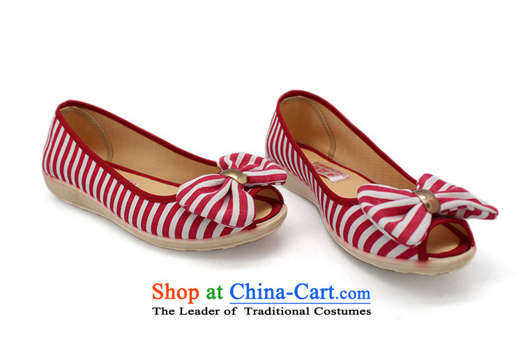 The Chinese old step-young of Ramadan Old Beijing mesh upper stripes butterfly anti-slip leisure gift shoes shoe Dance Shoe female sandals X10-1 female sandals red 36 pictures, prices, brand platters! The elections are supplied in the national character of distribution, so action, buy now enjoy more preferential! As soon as possible.