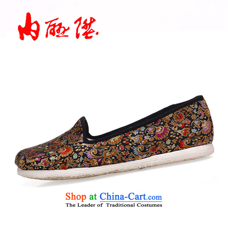 Inline l mesh upper female tangyan old Beijing mesh upper hand-gon thousands of bottom tabs on the encryption on 8213A tapestries black background 8213A 38