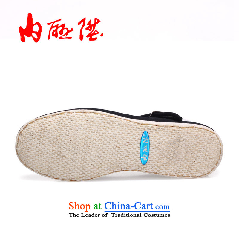 Inline l mesh upper mesh upper-gon girl of Old Beijing thousands ground encryption generation with a flat shoe 8201A New Year gift black 37, inline l , , , shopping on the Internet