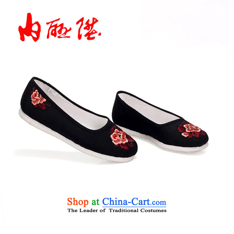 Inline l mesh upper mesh upper-gon girl of Old Beijing thousands of mesh upper-embroidered sea$encryption embroidered shoes 8207A New Year Gift Black / peony flowers 36, inline l , , , shopping on the Internet