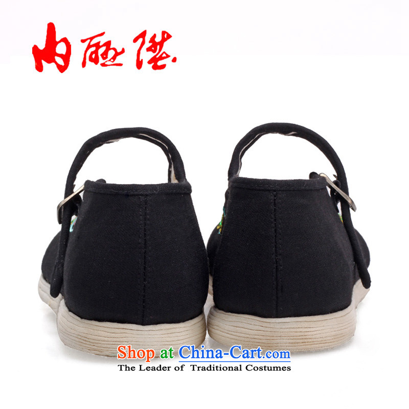 The rise of Old Beijing mesh upper women shoes manually bottom thousands of wool-Embroidered Encryption Mulan national embroidered shoes 8219A black toner flower embroidery/ 38, inline l , , , shopping on the Internet