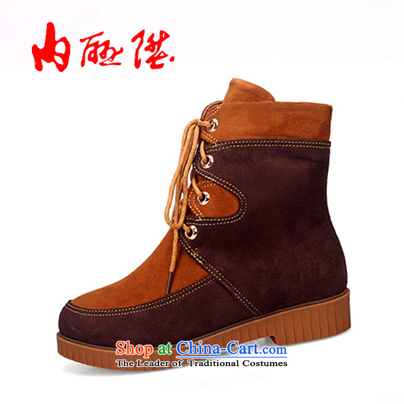 Inline l cotton shoes women shoes popular spell color warm winter wool, gangs of high with lounge and coffee-colored 39 6725C boots inline l , , , shopping on the Internet