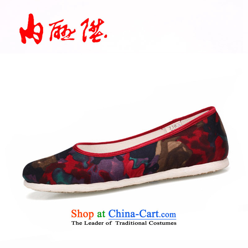 Inline l mesh upper women shoes of Old Beijing mesh upper hand-gon thousands ground craft flower of sea 8423A _ 37 Spent mash