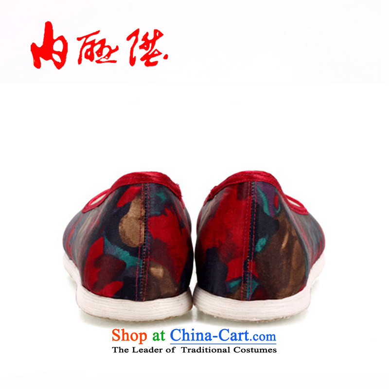 Inline l mesh upper women shoes of Old Beijing mesh upper hand-gon thousands ground craft flower of sea 8423A $ 37, flower inline mixed l , , , shopping on the Internet