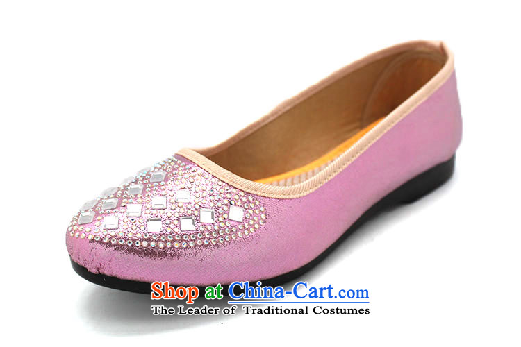 The Chinese old step-young of Ramadan new water drilling tips breathable flat bottom light port female single shoe M-3 women shoes purple 37 pictures, prices, brand platters! The elections are supplied in the national character of distribution, so action, buy now enjoy more preferential! As soon as possible.