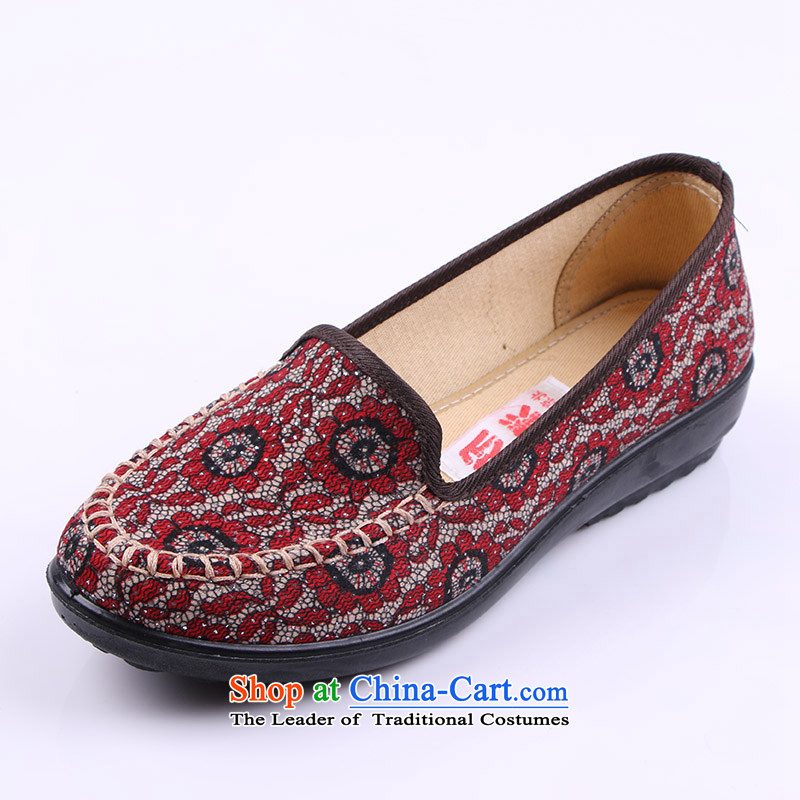 Yan Ching new spring of Old Beijing embroidered shoes comfortable shoes ethnic dance Square Leisure shoes with soft, then  39, Xin shoes 1578 brown definition (XQ) , , , shopping on the Internet