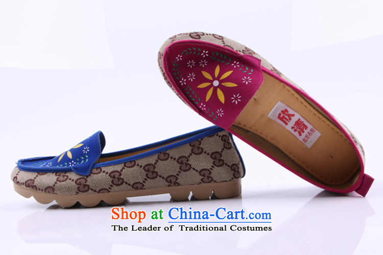 Yan Ching spring new women's flat with soft bottoms leisure shoes genuine breathable mesh upper with old Beijing mother shoe  L203 blue 36 pictures, prices, brand platters! The elections are supplied in the national character of distribution, so action, buy now enjoy more preferential! As soon as possible.