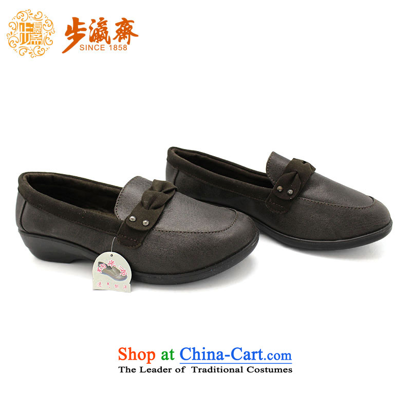 The Chinese old step-young of Old Beijing mesh upper autumn Ramadan new anti-skid shoe wear casual soft bottoms womens single step 35 of the shoe BF-74 brown-young of Ramadan , , , shopping on the Internet