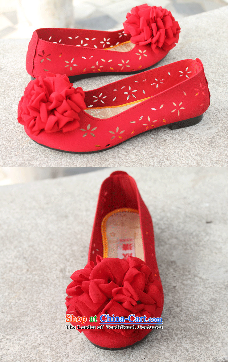 Yan Qing Beijing XQ/ mesh upper women shoes stylish and cozy large mother shoe flat bottom single shoe summer engraving breathable sandals floral 101 red 38 pictures, prices, brand platters! The elections are supplied in the national character of distribution, so action, buy now enjoy more preferential! As soon as possible.
