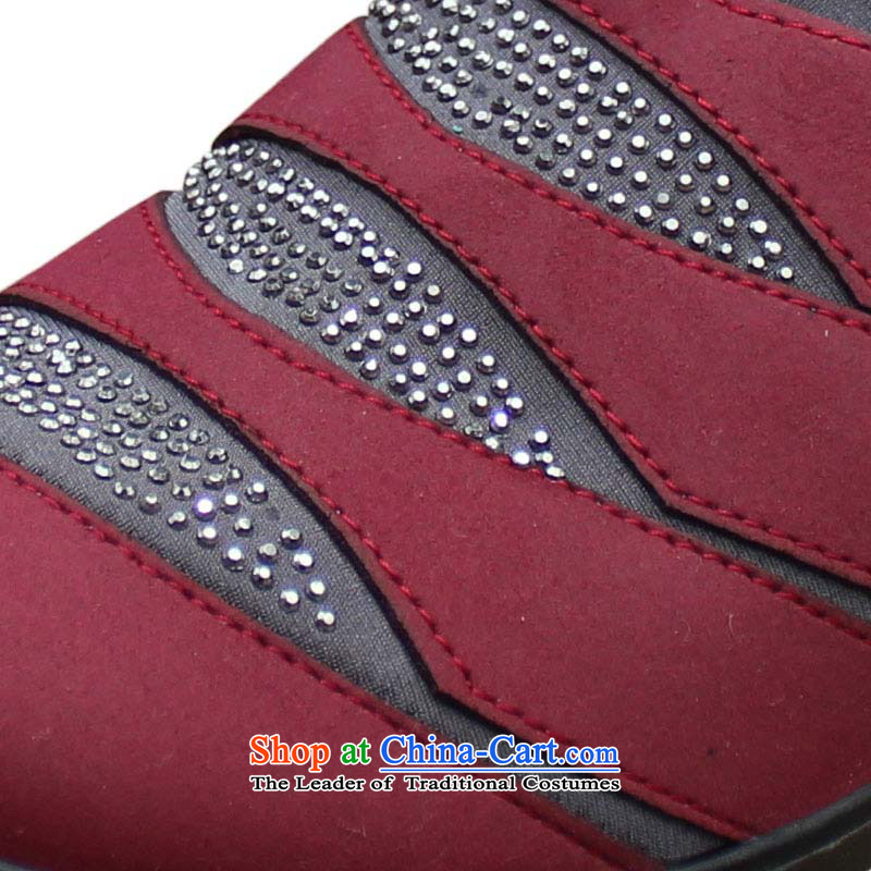 Yan Ching C.o.d. Spring New Old Beijing mesh upper woman shoes, casual comfortable cloth in a soft elastic elderly mother shoe 368 Yan Ching , , , 35 Magenta shopping on the Internet