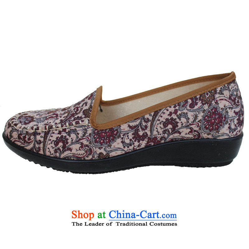 Yan Ching C.O.D. new women's old Beijing lightweight and comfortable stylish breathable mesh upper stamp single mother shoe shoes 1683 Black 39 Yan Ching shopping on the Internet has been pressed.