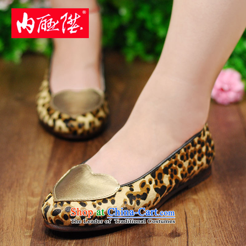 The rise of the women's single-Bottom shoe psoriasis parquet leopard stylish casual old Beijing mesh upper 7212A lady spend 37, inline l , , , shopping on the Internet