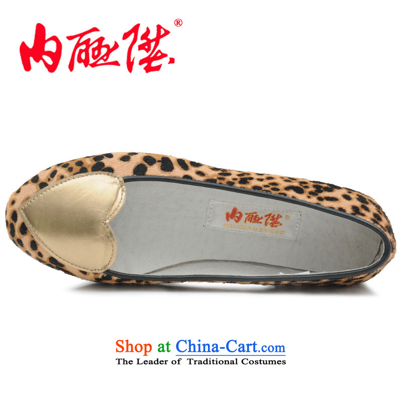 The rise of the women's single-Bottom shoe psoriasis parquet leopard stylish casual old Beijing mesh upper 7212A lady spend 37, inline l , , , shopping on the Internet