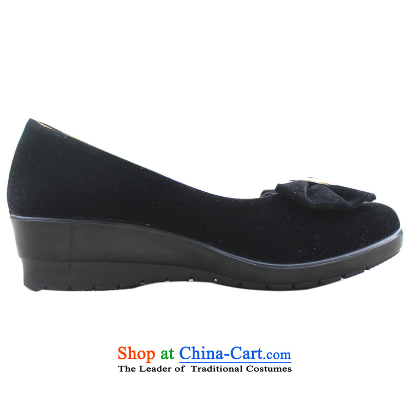 Yan Qing Beijing XQ/ mesh upper woman shoes, casual shoes comfortable shoes . Ms. Mama slope heel shoes work shoes 13009  37 Yan Ching , , , Black shopping on the Internet