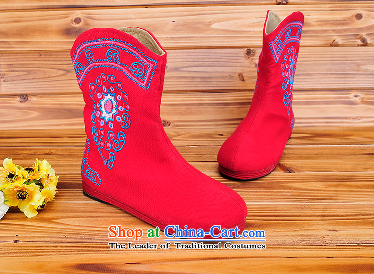 Better well old Beijing new stylish casual shoes China wind then boots thousands ground embroidery boots ladies boot the bottom surface and the rubber is embroidered short Boot B-2 red 39 pictures, prices, brand platters! The elections are supplied in the national character of distribution, so action, buy now enjoy more preferential! As soon as possible.